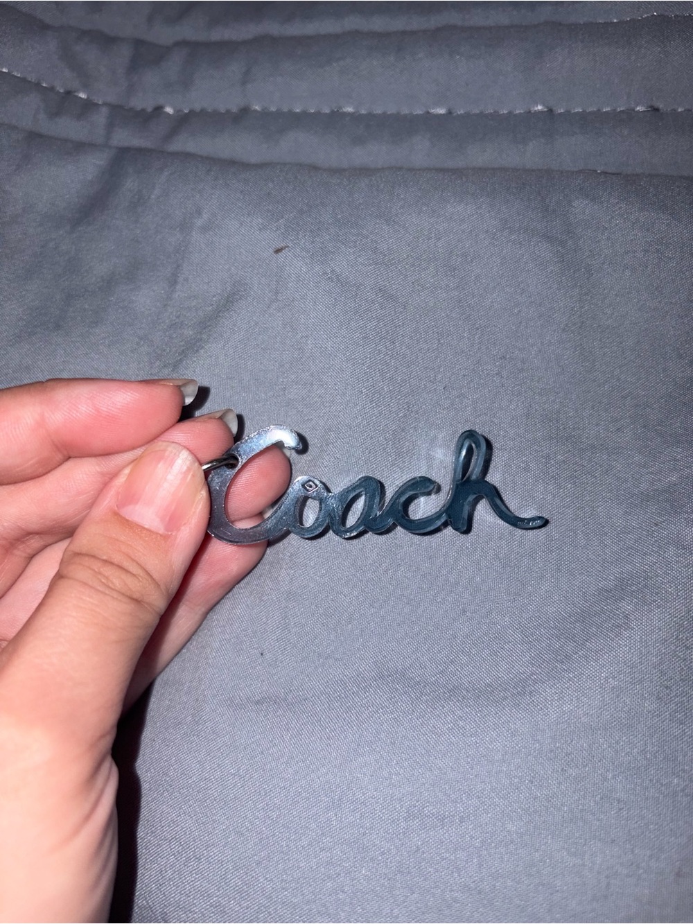 Coach Blue Script Keychain Charm - Picture 6 of 10